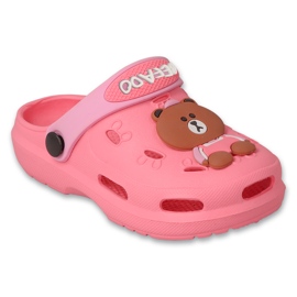 Befado klapki dziecięce różowe 159P114 Misie