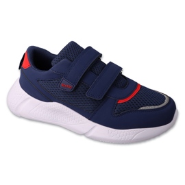 Befado sportowe dziecięce na rzepy navy/red 452X006 niebieskie