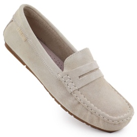 Buty mokasyny damskie Big Star RR274947 beżowy