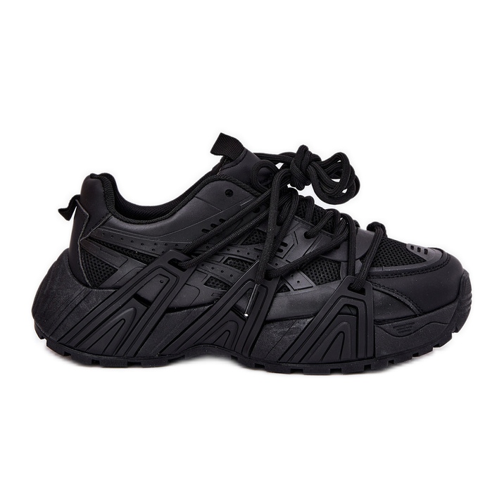 Inna Sneakersy Damskie Z Podwójnym Sznurowaniem Czarne