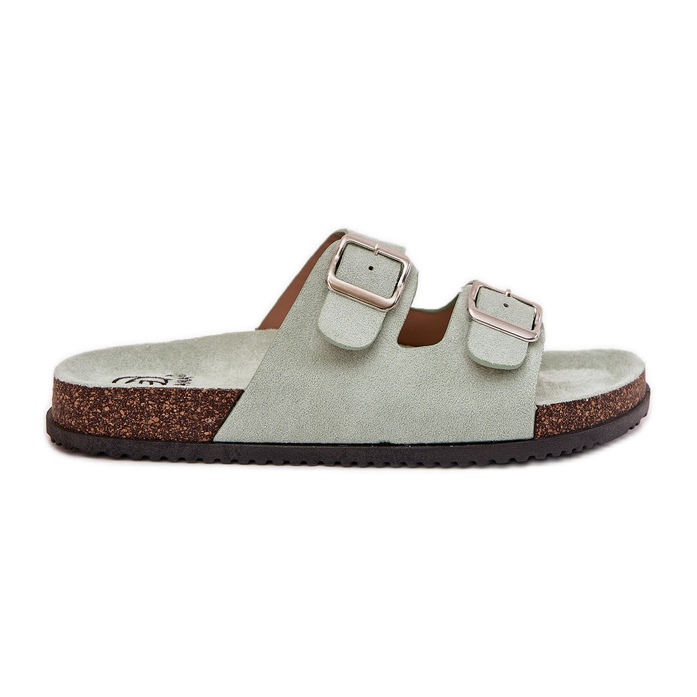 Inna Klapki Damskie Z Klamrami Miętowe zielone