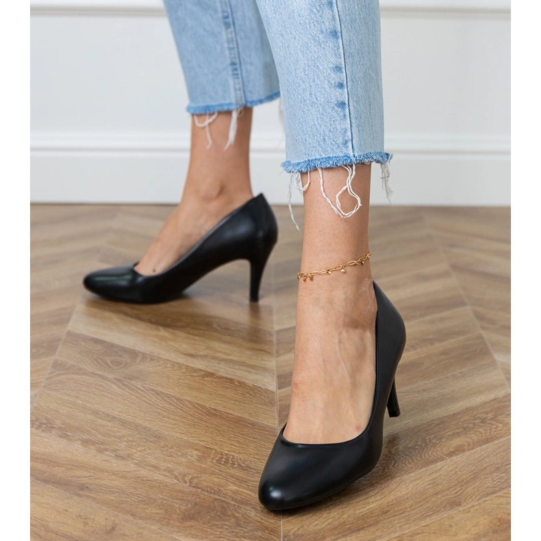 Czarne czółenka damskie klasyczne