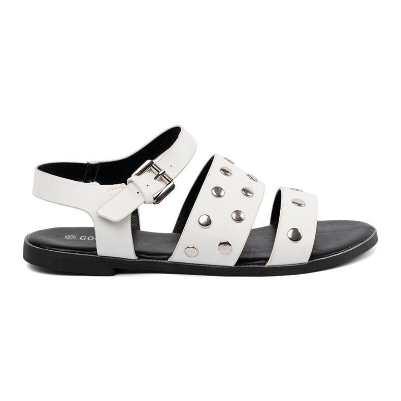 Goodin Białe sandały z ćwiekami
