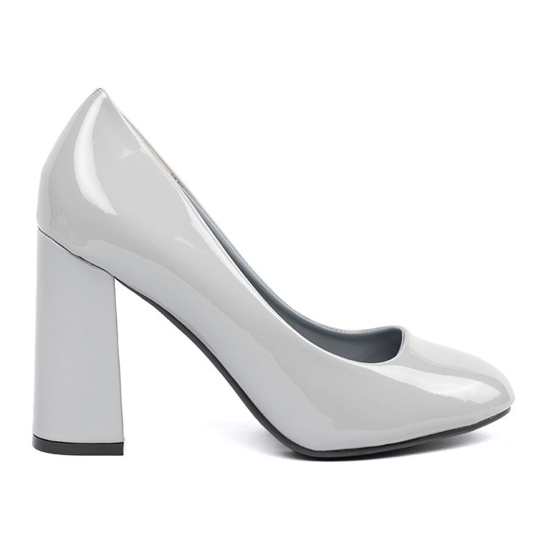 Seastar Jasnoszare lakierowane czółenka