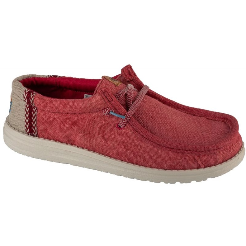 Buty Hey Dude Wally Jute M 43085-79B czerwone