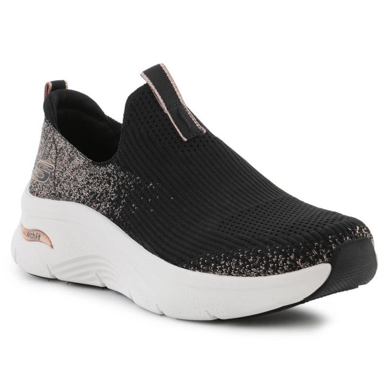 Buty Skechers Skechers Arch Fit D'Lux - Glimmer Dust W 149689-BKRG czarne