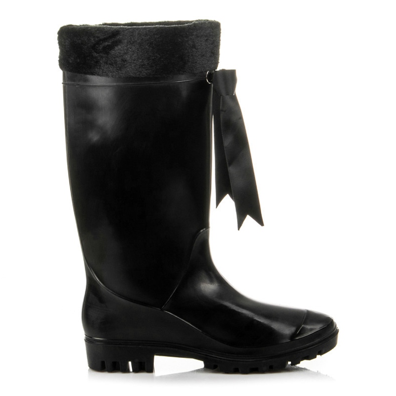 Wysokie kalosze z ociepleniem czarne