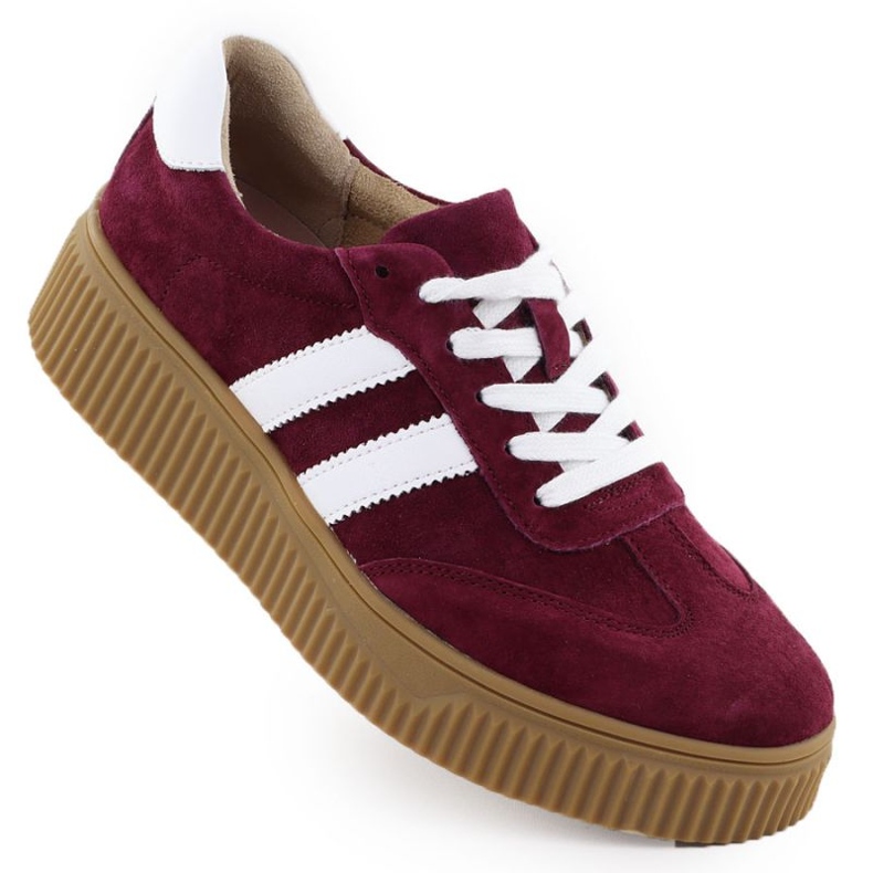 Półbuty zamszowe Filippo W DP6776 PAW641A czerwone