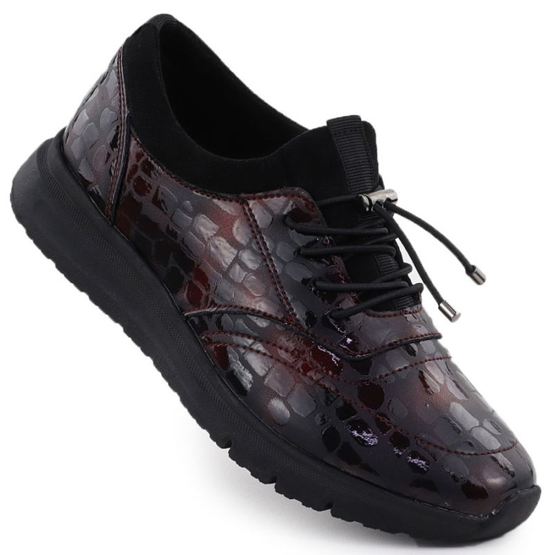 Półbuty lakierowane Filippo W DP7117 PAW646B czerwone