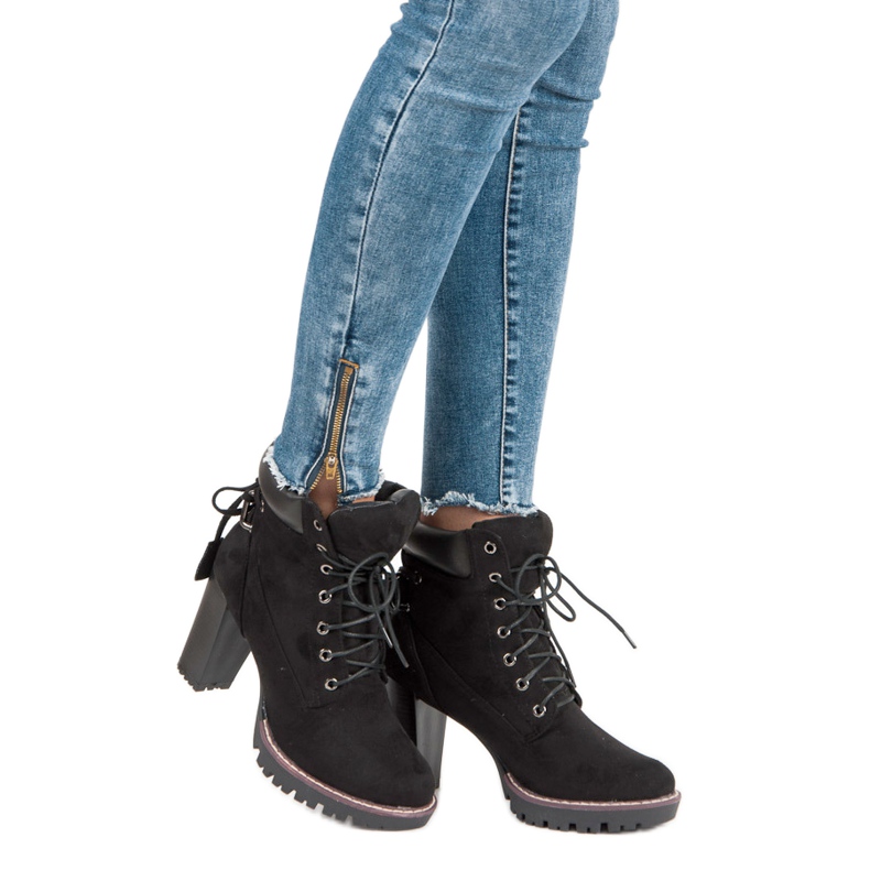 Sergio Todzi Botki Workery Na Słupku czarne