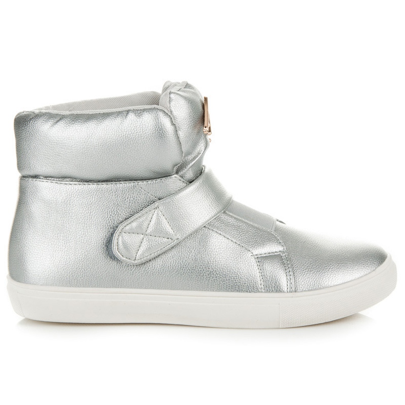 Wysokie trampki na rzep szare