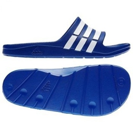 Klapki adidas Duramo Slide G14309 białe niebieskie