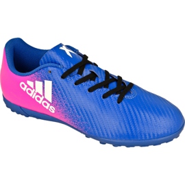 Buty piłkarskie adidas X 16.4 Tf Jr BB5725 niebieskie niebieskie
