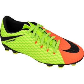 Buty piłkarskie Nike Hypervenom Phelon Iii zielone zielony, pomarańczowy