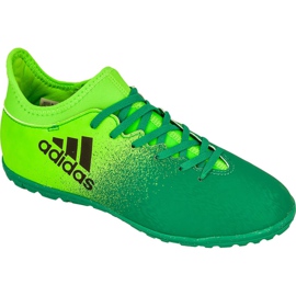 Buty piłkarskie adidas X 16.3 Tf Jr BB5879 zielone zielone