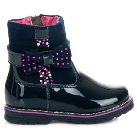 Kozaczki z kokardką niebieskie