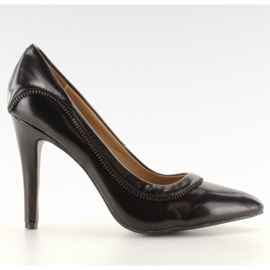 Szpilki z oryginalną ozdobą E358 Black czarne