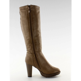 Kozaki na platformie 0-32 khaki