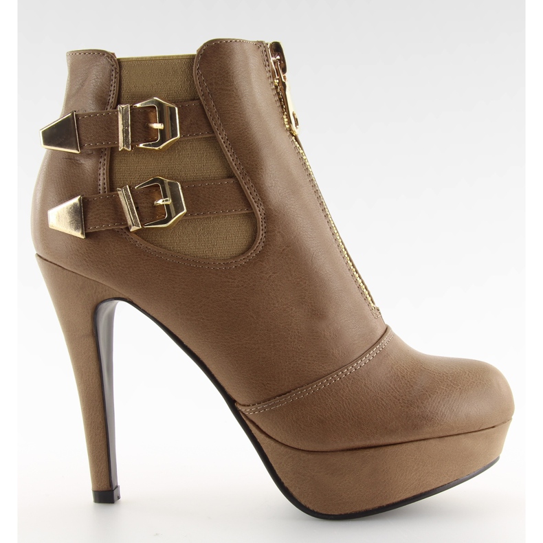 Botki z suwakiem 1307 khaki