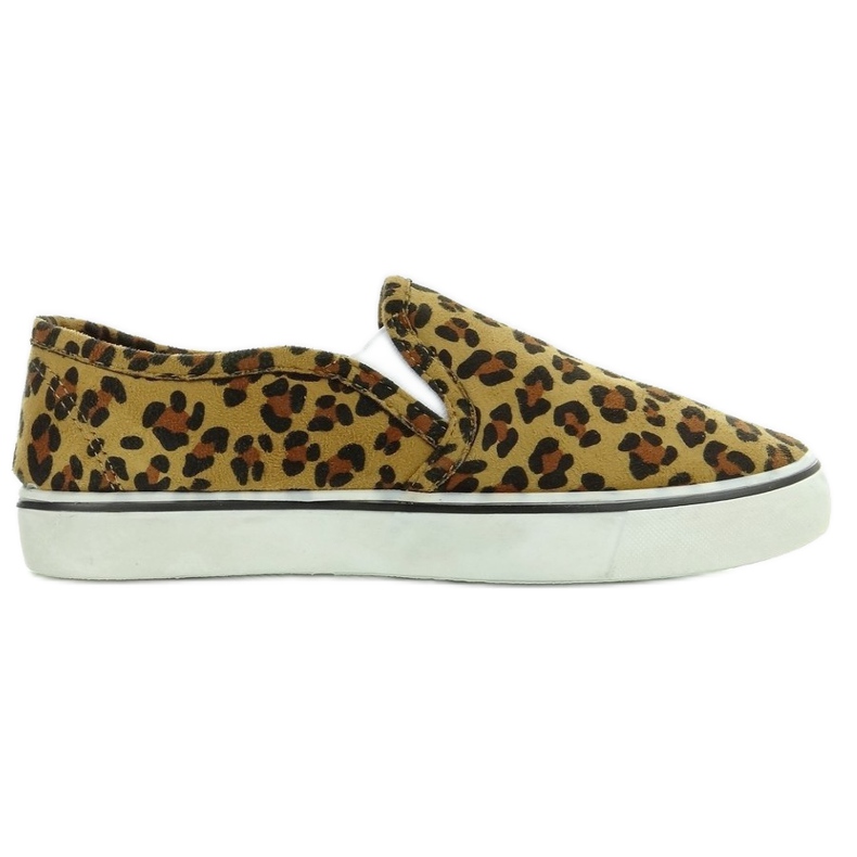 Trampki slip-on C02 leopard brązowe