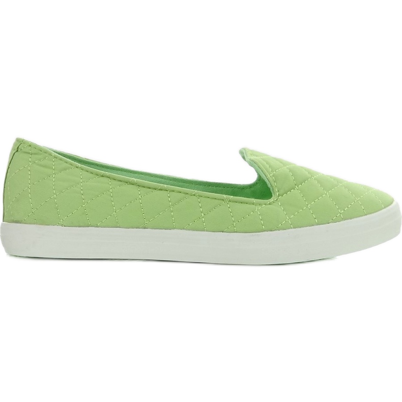 Slip-on pikowane 9907/RL-925 seledynowe wielokolorowe