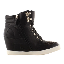 Sneakers z haczykami 8073 czarne
