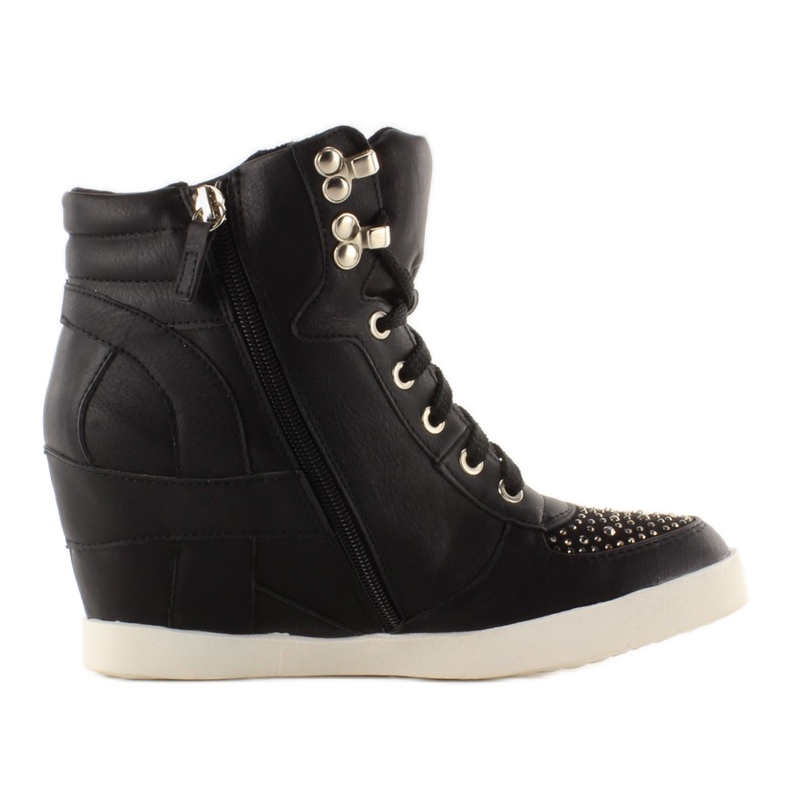 Sneakers z haczykami 8073 czarne
