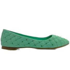Balerinki pikowane XT373 zielone