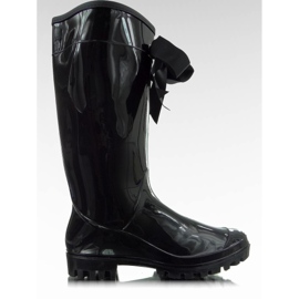 Kalosze błyszczące B812-10 Czarne