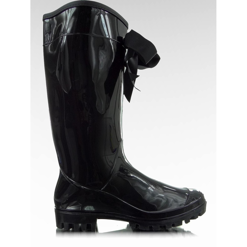 Kalosze błyszczące B812-10 Czarne