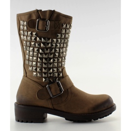 Biker boots B025-2 khaki