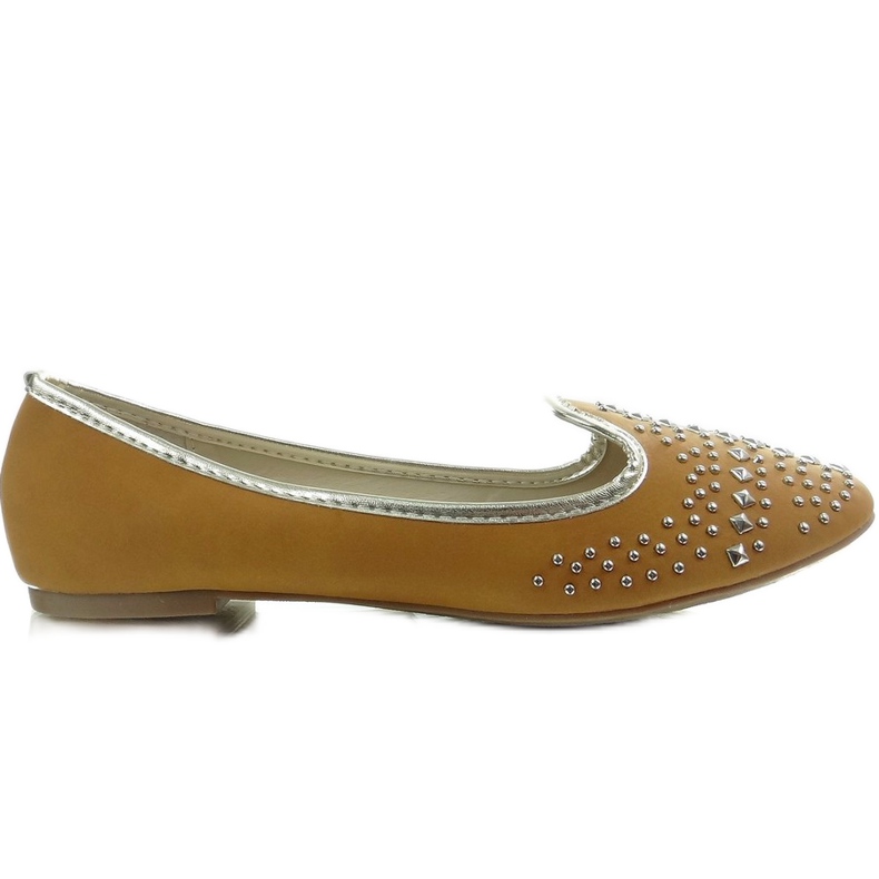 Laufersy z ćwiekami W102 camel brązowe