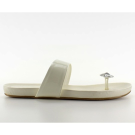 Japonki oryginalne 809-1 białe brązowe