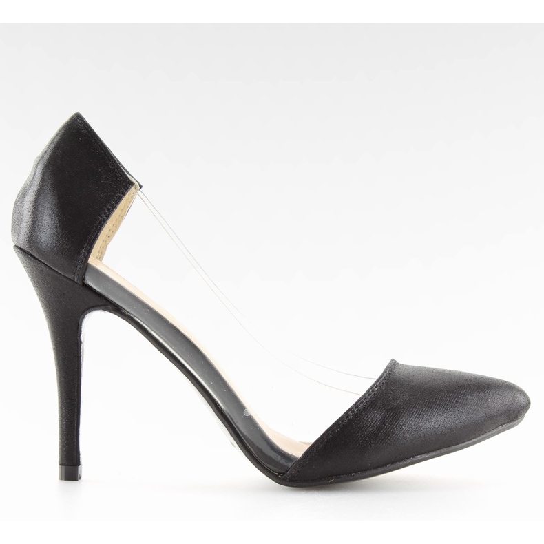 Szpilki asymetryczne czarne L-836 black