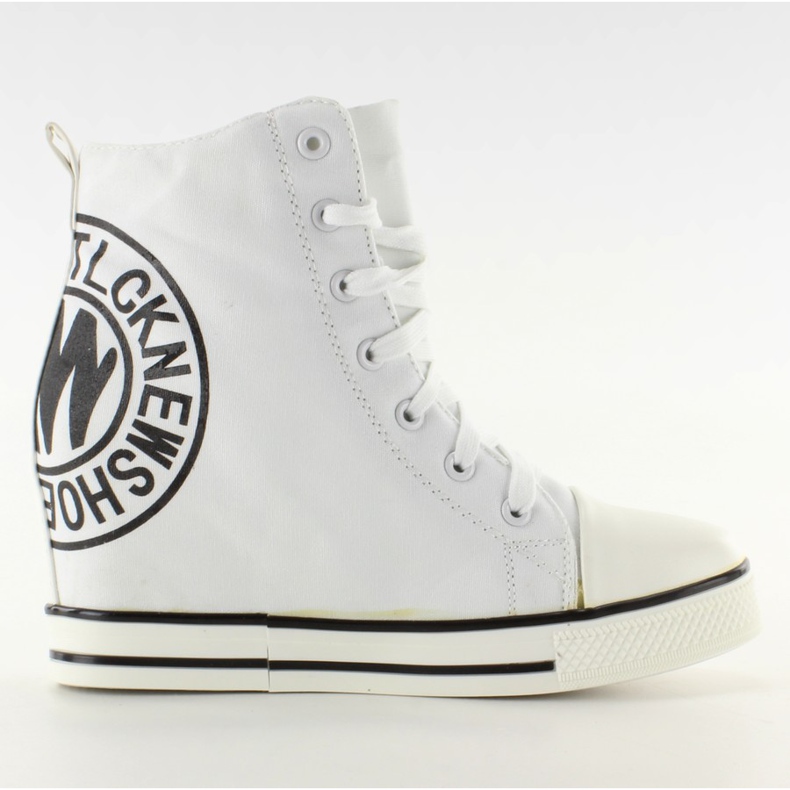 Trampki ze stemplem płócienne TL251 białe czarne