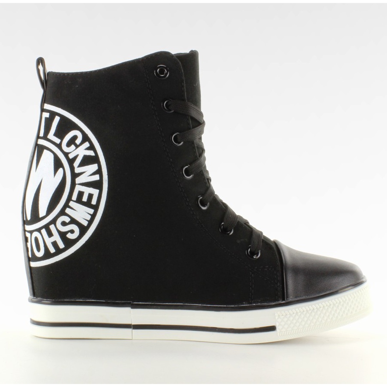 Trampki ze stemplem płócienne TL251 czarne