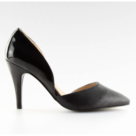 Szpilki z wcięciami AF232-ES-1 Black czarne