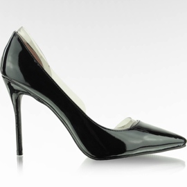 Asymetryczne czółenka na szpilce czarne