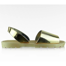 Sandałki mirror style T-9117 Beżowe żółte