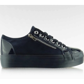 Trampki na wysokiej podeszwie YDB-27 Granat granatowe