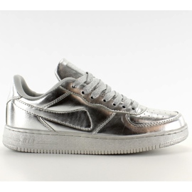 Sportowe buty crazy colours B731 Srebrny szare