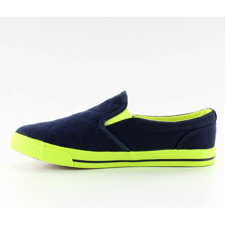 Bawełniane slip-on pikowane H537 Granat granatowe