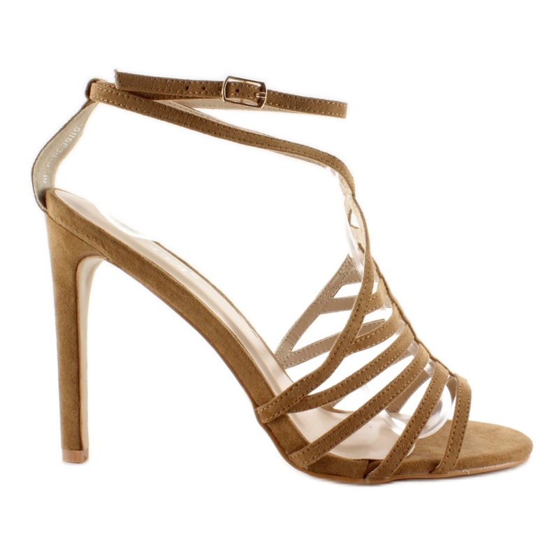 Sandałki Na Szpilce Hp-5H5639 brązowe