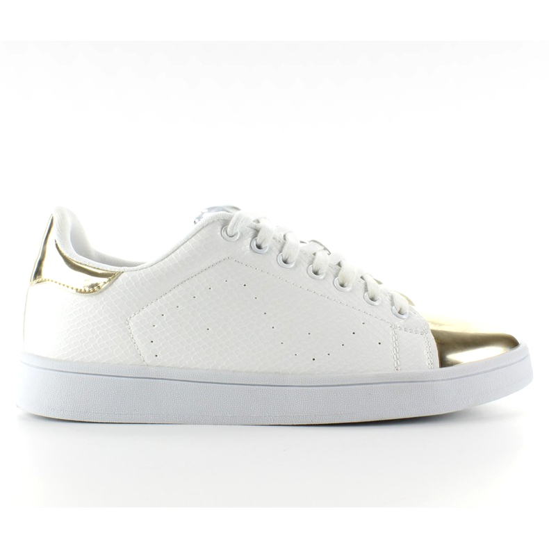 Trampki z metalicznymi noskami YP-01 Gold białe żółte