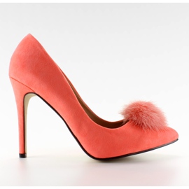 Szpilki z pomponem puszek ZJ-06 Orange różowe