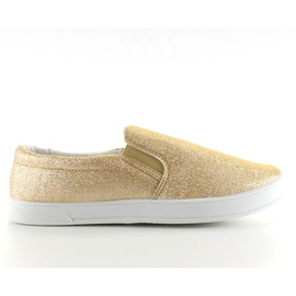 Opalizujące slipony JX35 Gold złoty
