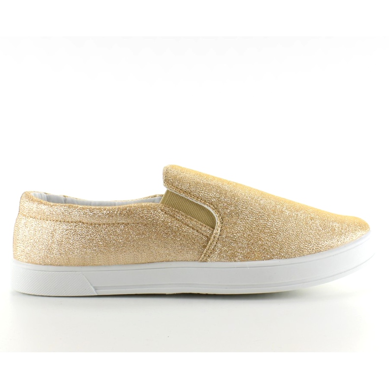 Opalizujące slipony JX35 Gold złoty