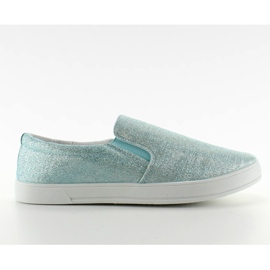 Opalizujące slipony JX35 L. Blue niebieskie