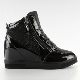 Sneakers lakierowane R19 Czarny czarne