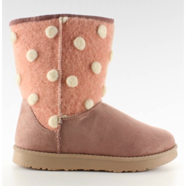 Emusy damskie z filcową cholewką Rosa różowe